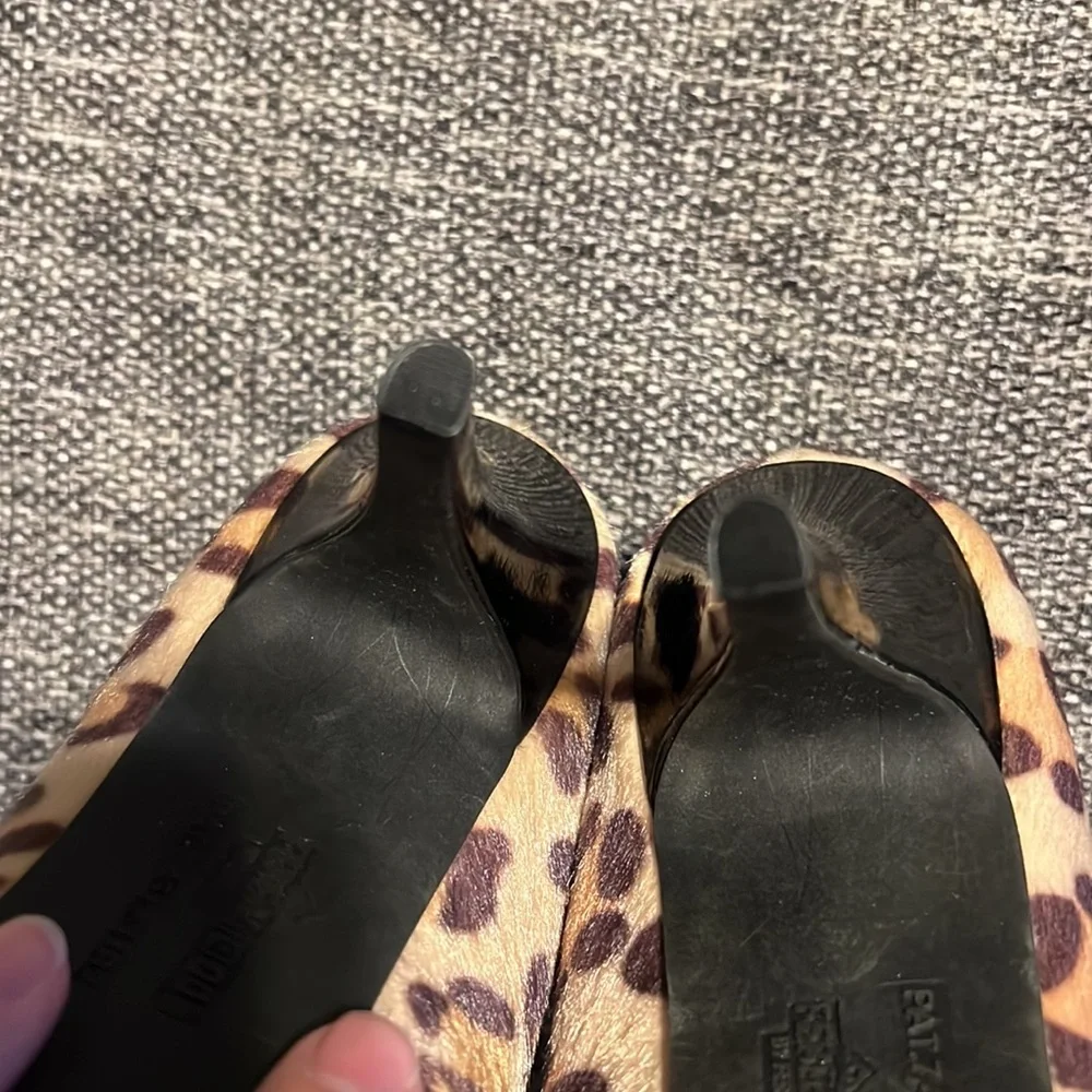 FERGALICIOUS by FERGIE  UTOPIA LEOPARD FAUX FUR HEELS